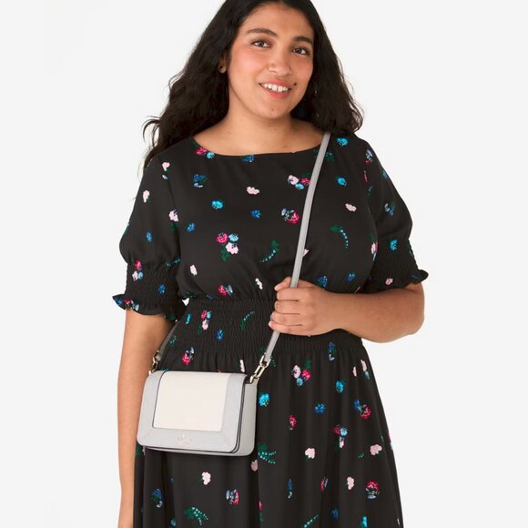 Kate Spade Lena Mini Crossbody KH792 Mountain Grey Pebbled Leather NWT - Picture 3 of 7